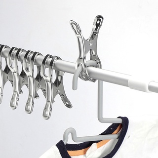 jessie01 metal alfileres de ropa a prueba de viento clip de sellado de ropa clavijas de ropa de acero inoxidable grande percha de secado para abrigo pantalones de lavandería archivo de lavado clip (6)