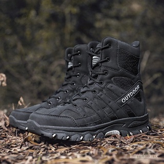 más el tamaño 39-47 camuflaje militar táctico botas de cuero desierto al aire libre de combate del ejército botas de senderismo zapatos de viaje botas de los hombres trekking ri6d