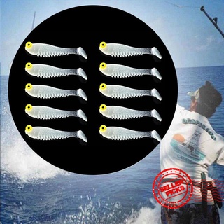 10 piezas/paquete de cebo biónico de 6 colores samurai peces suave cebo de pesca aparejos q6p9