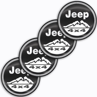 4Pcs 56 mm Auto emblema Logo rueda centro Hub cubierta pegatina para Jeep Renegade Wrangler JK compass Grand cherokee Styling (6)