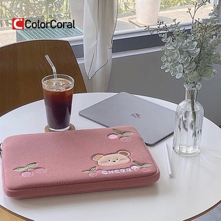 ColorCoral Pouch for iPad pro 11inch Cute Bear Ins Sleeve for ipad 9.7 10.2 10.5 inch Pink Bag for iPad Pro 12.9" in Stock Korean Girl (5)