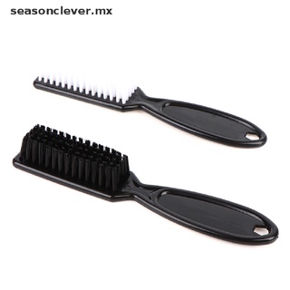 ingenioso peine tijera cepillo de limpieza barbería piel fade vintage aceite forma de cabeza talla.