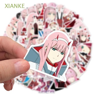 XIANKE Kids Fanxx Stickers Anime Car Stickers ZERO TWO Sticker Guitar Motorcycle Suitcase 100pcs Luggage For Laptop PVC Decals