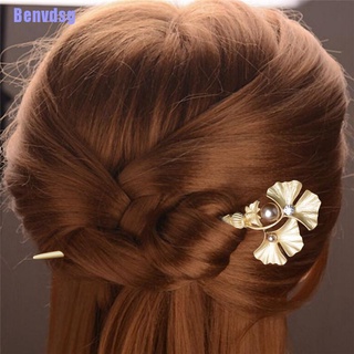 Benvdsg> moda dorada boda nupcial perla flor hojas pelo palos cristal horquillas