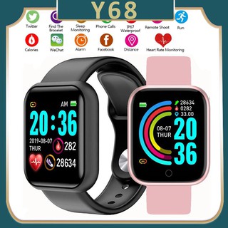 Reloj inteligente promoción Y68 Bluetooth con Monitor Fitness/Monitor de presión Arterial/reloj inteligente de frecuencia cardiaca para hombre