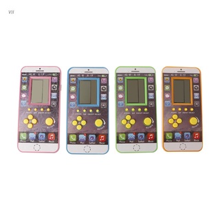vii lcd electrónico tetris ladrillo máquina de juego clásico rompecabezas juguete teléfono apariencia