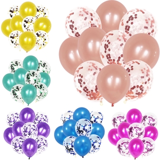 10 pzs juego de globos transparentes confeti con lentejuelas decoración de habitación de boda/decoración de fiesta de cumpleaños/suministros de decoración