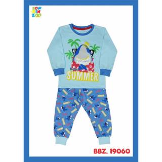 Sni ropa infantil traje pijamas BONBINZOO pijamas de los niños tiburón verano/niños trajes largos y cortos