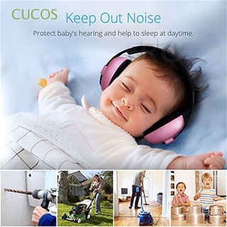 cucos kids orejeras suaves auriculares protector de oído orejeras recién nacidos bebé ajustable defenders auriculares reducción de ruido/multicolor