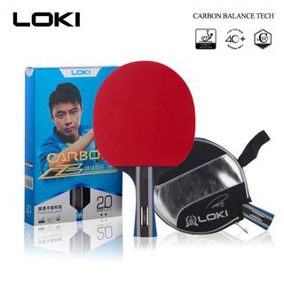 Loki 2 estrellas tubo de carbono Tech raqueta de tenis de mesa de madera de álamo de Ping Pong murciélago Amateur Ping Pong Paddle con bolsa (1)