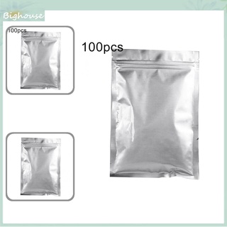 Big 100Pcs papel de aluminio vacío espesar auto sello de alimentos Tablet bolsa de almacenamiento