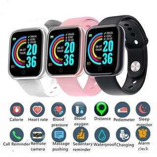 yl stock listo y68 smart watch ips pantalla fitness pulsera presión arterial frecuencia cardíaca ip68 impermeable deporte smartwatch