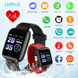 Promotion IP67 impermeable reloj pantalla a color frecuencia cardíaca monitorización de la presión arterial rastreador deportivo 116 PLUS pulsera inteligente de fitness epiphany01_mx (5)