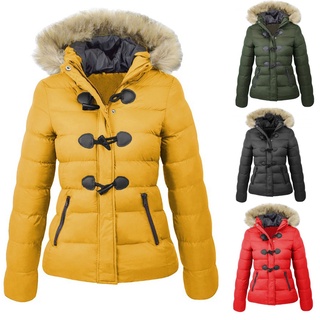 Chamarra de Moda para mujer con capucha Outwear dama abrigo largo acolchado chaqueta delgada Lingjieli288.Br (1)