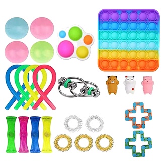 Fidget Toys Anti Stress Set Stretchy Strings Pop It Popit Gift Pack Adults Children Sensory Antistress Relief Figet Toys (7)
