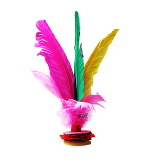 colorido pollo pluma volante ejercicio fantasía pie kick china jianzi