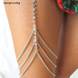 Nvryccoky Sexy Women Crystal Thigh Leg Chain Jewelry Bikini Beach Harness Body Chain Gift MX