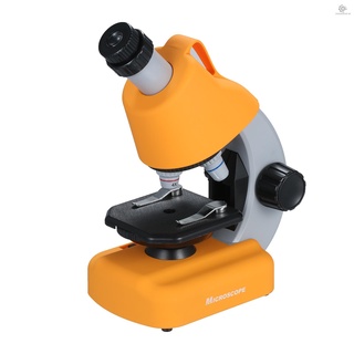 Tlms Kids microscopio 40X~1200X Magnification Mini escritorio principiante microscopio Kit funciona con batería con L