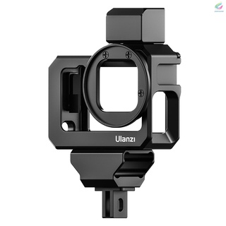 Ulanzi G9-5 cámara de acción jaula de vídeo de Metal Vlog caso de protección con doble montaje de zapata fría 52 mm adaptador de filtro de extensión accesorio de repuesto para 9 (1)
