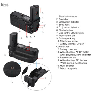 BDD - agarre Vertical de la cámara con mando a distancia inalámbrico de 2,4 g para cámaras Sony A9 A7RIII A7MIII ILDC Compatible con baterías FZ100 (5)