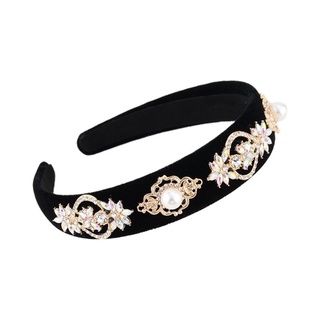 Rip moda mujeres ancho diadema Vintage lujo diamantes de imitación diadema barroco reina Tiara boda accesorios para el cabello (9)