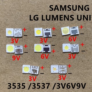 50-100PCS original importado para LG UNI LUMENS SAMSUNG LED nuevo y original 1W 3V 2W 6V 9V 3535 2.4W blanco frío LCD retroiluminación TV aplicación