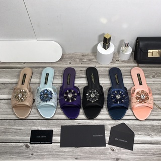 Dolce & Gabbana Otoño/Invierno Girasol Encaje Zapatos De Mujer Zapatillas