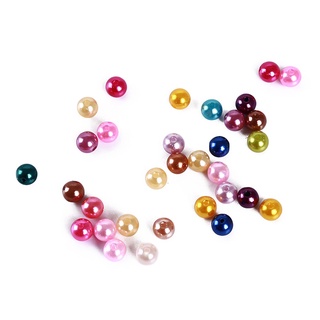 diy collar de perlas de vidrio redondo cuentas pulsera de joyería de color mezclado