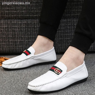 ✗☫✔Big brand spring peas shoes 2021 new style men s leather cotton shoes tide brand European men s shoes Korean casual shoes