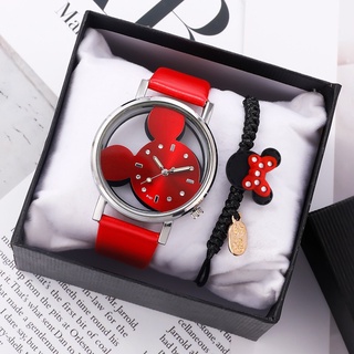 [No Caja Pequeña] Nuevo Reloj De Cuarzo Mickey Mouse Para Mujer (1)