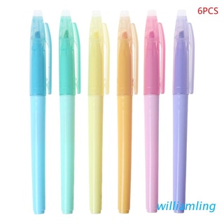 willi 6 Color Erasable Highlighter Fluorescent Liquid Chalk Marker Pen Stationery