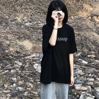 Negro camiseta para las mujeres Anime algodón Tops coreano camiseta suelta moda de gran tamaño moda Casual Harry Styles gráfico camisetas