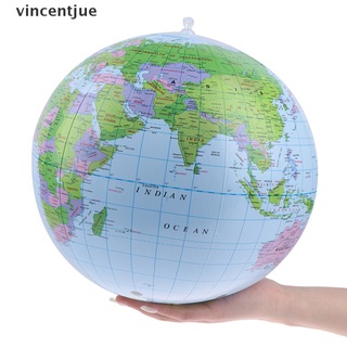 vincentjue 38cm globo inflable mundo tierra océano mapa bola geografía aprendizaje playa bola mx