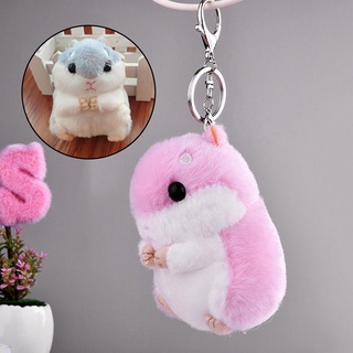 Hamster Plush Keychain Cute Stuff Doll Key Chain Car Key Pendant Bag Accessories For Adults Children