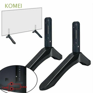 KOMEI 32-65 &quot; Soporte de mesa para TV Sin perforaciones Soporte para TV Soporte para base Universal con tornillos Soporte para escritorio Reemplazo de TV LCD Base para TV