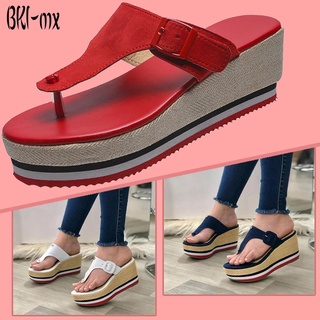Sandals Slippers Summer Thick-Soled Flowers Wedge Heels Heighten Shoes Comfortable Shoes