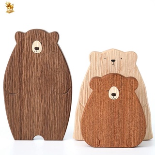 Bandeja De madera en forma De oso Para cortar tabla/cocina