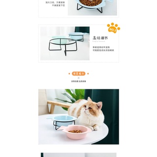 Cuenco de cerámica para gatos cuenco de comida para gatos cuenco para perros cuenco para beber cuenco doble cuenco de pr (9)