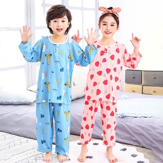 [linkcard] pijama de los niños conjunto de verano pijama de seda pijamas de algodón puro ropa de hogar de algodón puro pijama de los niños aire acondicionado de manga corta pijamas de verano de los niños pijamas