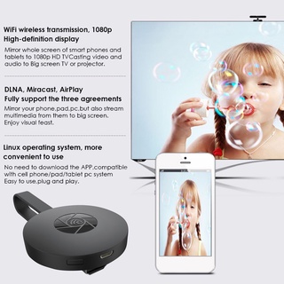 【AE】Chromecast G2 TV Streaming Wireless Miracast Airplay Google Chromecast HDMI Dongle Display Adapter (7)