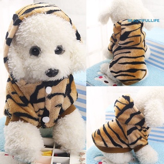 Abrigo con capucha De Tigre rayas Para perros/mascotas