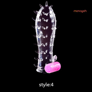 (juguete sexual) vibrador hilo punteado transparente condón de extensión del pene manga de bloqueo anillo juguete sexual (9)