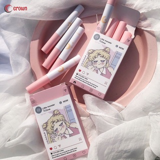 【Ready stock】 WETN 8pcs Pack Cigarette-shaped Lipstick Set Matte Velvet Lasting Creative Pink Girl Cigarette Tube Lip Glaze Set Ma 【crown】