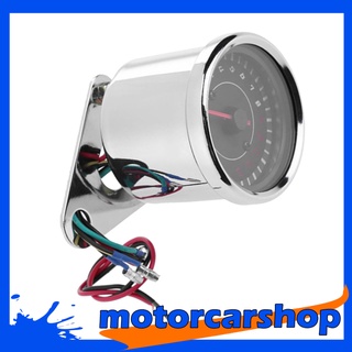 [motorcarshop] motocicleta tacómetro medidor rojo puntero 0-13000 rpm led retroiluminación cromo