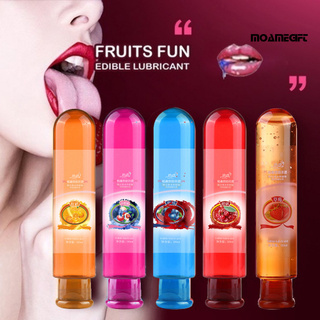 moamegift 80ml sabor a fruta a base de agua lubricante sexual comestible adultos anal gel oral (1)