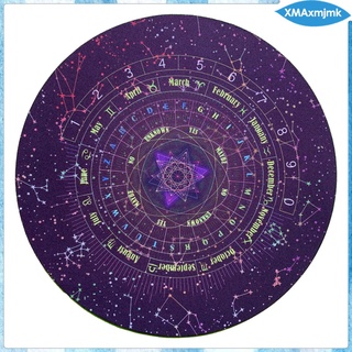 [xmaxmjmk] redondo bordado terciopelo franela altar tarot mantel de mesa astrología bruja juegos de cartas constelaciones mantel