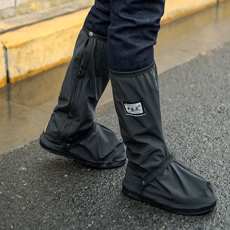 Impermeable reutilizable botas de lluvia zapatos cubre impermeable zapatos cubierta a prueba de lluvia gruesa