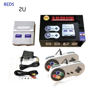 REDS 1Set Super Mini consola de juegos de 8 bits Mini TV Retro reproductor de juegos de mano Gamepads salida AV con 500 videojuegos
