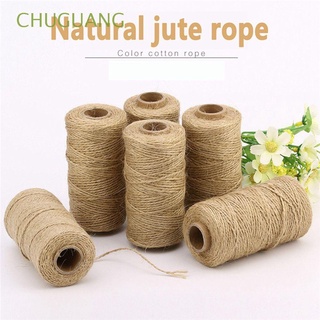 chuguang cuerda de 2 mm artesanía natural accesorios cordones 50m boda diy cinta estilo rústico hogar yute cordel