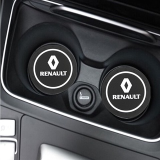 Renault 2 uds taza de agua alfombrilla antideslizante para coche, alfombrilla antideslizante para Renault Megane 3 2 Clio 5 4 Duster Trafic Kadjar Captur Scenic Kangoo Talisman 6 2020 2021 2019 (1)